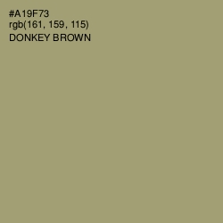 #A19F73 - Donkey Brown Color Image
